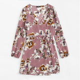 FLORAL BOUQUET WRAP (IT UP) DRESS - B ANN'S BOUTIQUE