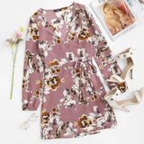 FLORAL BOUQUET WRAP (IT UP) DRESS - B ANN'S BOUTIQUE