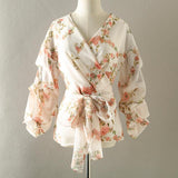 FLORAL DREAM WRAP TOP - B ANN'S BOUTIQUE