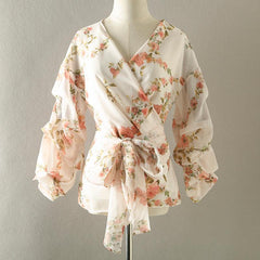 FLORAL DREAM WRAP TOP