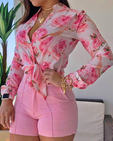 FLORAL FANTASY SHORT SET - B ANN'S BOUTIQUE, LLC