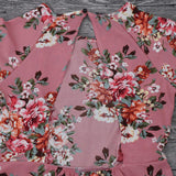 FLORAL FLARE SLEEVE ROMPER - B ANN'S BOUTIQUE