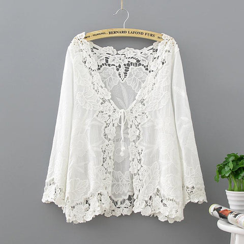 FLORAL LACE KIMONO - B ANN'S BOUTIQUE