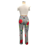 FLORAL LOVE PANTS SET - B ANN'S BOUTIQUE