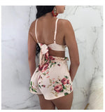 FLORAL RUCHED SHORTS SET - B ANN'S BOUTIQUE