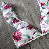 FLORAL RUFFLED TWO-PIECE SWIMSUIT - B ANN'S BOUTIQUE