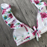 FLORAL RUFFLED TWO-PIECE SWIMSUIT - B ANN'S BOUTIQUE