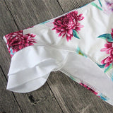 FLORAL RUFFLED TWO-PIECE SWIMSUIT - B ANN'S BOUTIQUE