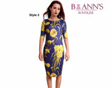 FLORAL SHEATH DRESS - B ANN'S BOUTIQUE