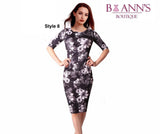 FLORAL SHEATH DRESS - B ANN'S BOUTIQUE