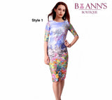 FLORAL SHEATH DRESS - B ANN'S BOUTIQUE