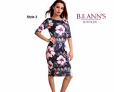 FLORAL SHEATH DRESS - B ANN'S BOUTIQUE