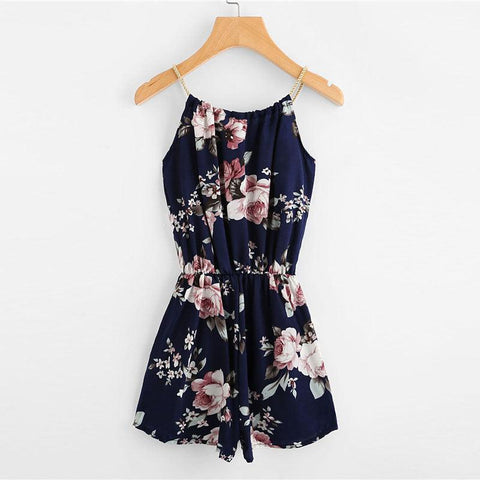 FLORAL SLEEVELESS ROMPER - B ANN'S BOUTIQUE