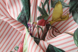 FLORAL STRIPED SO PERFECT RUCHED BUTTON-UP DRESS - B ANN'S BOUTIQUE