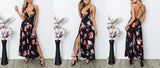 FLORAL WIDE LEG PANT JUMPSUIT - B ANN'S BOUTIQUE