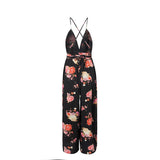 FLORAL WIDE LEG PANT JUMPSUIT - B ANN'S BOUTIQUE