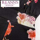 FLORAL WIDE LEG PANT JUMPSUIT - B ANN'S BOUTIQUE