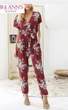 FLORAL WRAP-IT-UP JUMPSUIT - B ANN'S BOUTIQUE