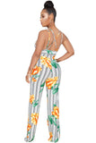FLOWERS & STRIPES FITTED RIGHT JUMPSUIT - B ANN'S BOUTIQUE
