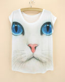 FLOWING 3D KITTY CAT TEE - B ANN'S BOUTIQUE