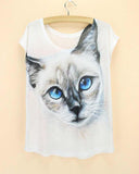 FLOWING 3D KITTY CAT TEE - B ANN'S BOUTIQUE