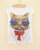 FLOWING 3D KITTY CAT TEE - B ANN'S BOUTIQUE