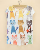 FLOWING 3D KITTY CAT TEE - B ANN'S BOUTIQUE