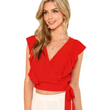 FORGET ME (K)NOT RUFFLED TOP - B ANN'S BOUTIQUE