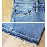 FRAYED HEM DENIM SKIRT - B ANN'S BOUTIQUE