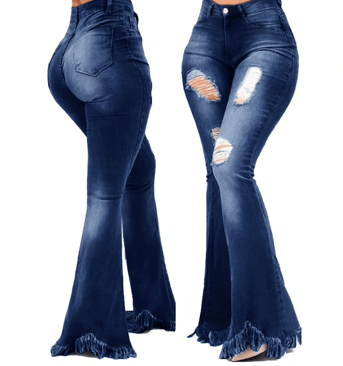 FRINGE FLARE DENIM PANTS – B ANN'S BOUTIQUE, LLC