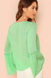 GEORGIE'S GREEN BOHO BLOUSE - B ANN'S BOUTIQUE