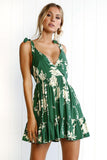 GREEN DELIGHT RUFFLED MINI SUNDRESS - B ANN'S BOUTIQUE