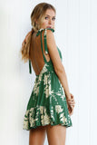 GREEN DELIGHT RUFFLED MINI SUNDRESS - B ANN'S BOUTIQUE