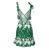 GREEN DELIGHT RUFFLED MINI SUNDRESS - B ANN'S BOUTIQUE