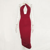 HALTER STYLE BACKLESS BODY CON DRESS - B ANN'S BOUTIQUE