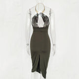 HALTER STYLE BACKLESS BODY CON DRESS - B ANN'S BOUTIQUE