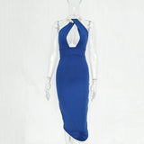 HALTER STYLE BACKLESS BODY CON DRESS - B ANN'S BOUTIQUE
