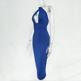 HALTER STYLE BACKLESS BODY CON DRESS - B ANN'S BOUTIQUE