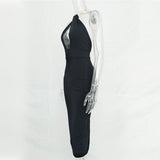 HALTER STYLE BACKLESS BODY CON DRESS - B ANN'S BOUTIQUE