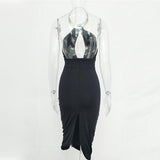 HALTER STYLE BACKLESS BODY CON DRESS - B ANN'S BOUTIQUE