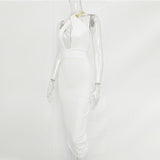 HALTER STYLE BACKLESS BODY CON DRESS - B ANN'S BOUTIQUE