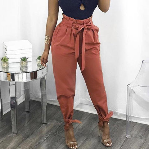 HAREM PANTS WITH TIE-UP ANKLE - B ANN'S BOUTIQUE