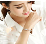 HEART CUT-OUT SILVER BEADED CHARM BANGLE BRACELET - B ANN'S BOUTIQUE, LLC