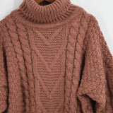 HEAVY CABLE-KNIT TURTLENECK - B ANN'S BOUTIQUE