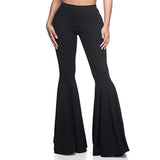 HIGH RUFFLED FITTED FLARE PANTS - B ANN'S BOUTIQUE, LLC