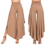 HIGH WAIST — WIDE LEG RUFFLED PANTS - B ANN'S BOUTIQUE