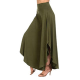 HIGH WAIST — WIDE LEG RUFFLED PANTS - B ANN'S BOUTIQUE