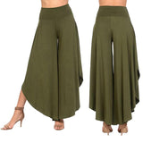 HIGH WAIST — WIDE LEG RUFFLED PANTS - B ANN'S BOUTIQUE