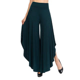 HIGH WAIST — WIDE LEG RUFFLED PANTS - B ANN'S BOUTIQUE