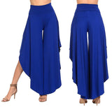 HIGH WAIST — WIDE LEG RUFFLED PANTS - B ANN'S BOUTIQUE